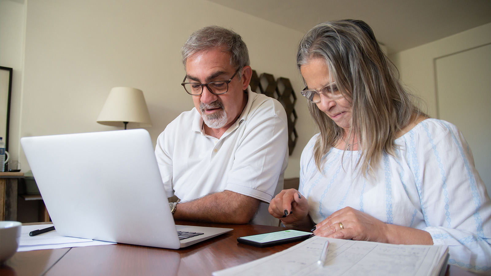 Couple on computer