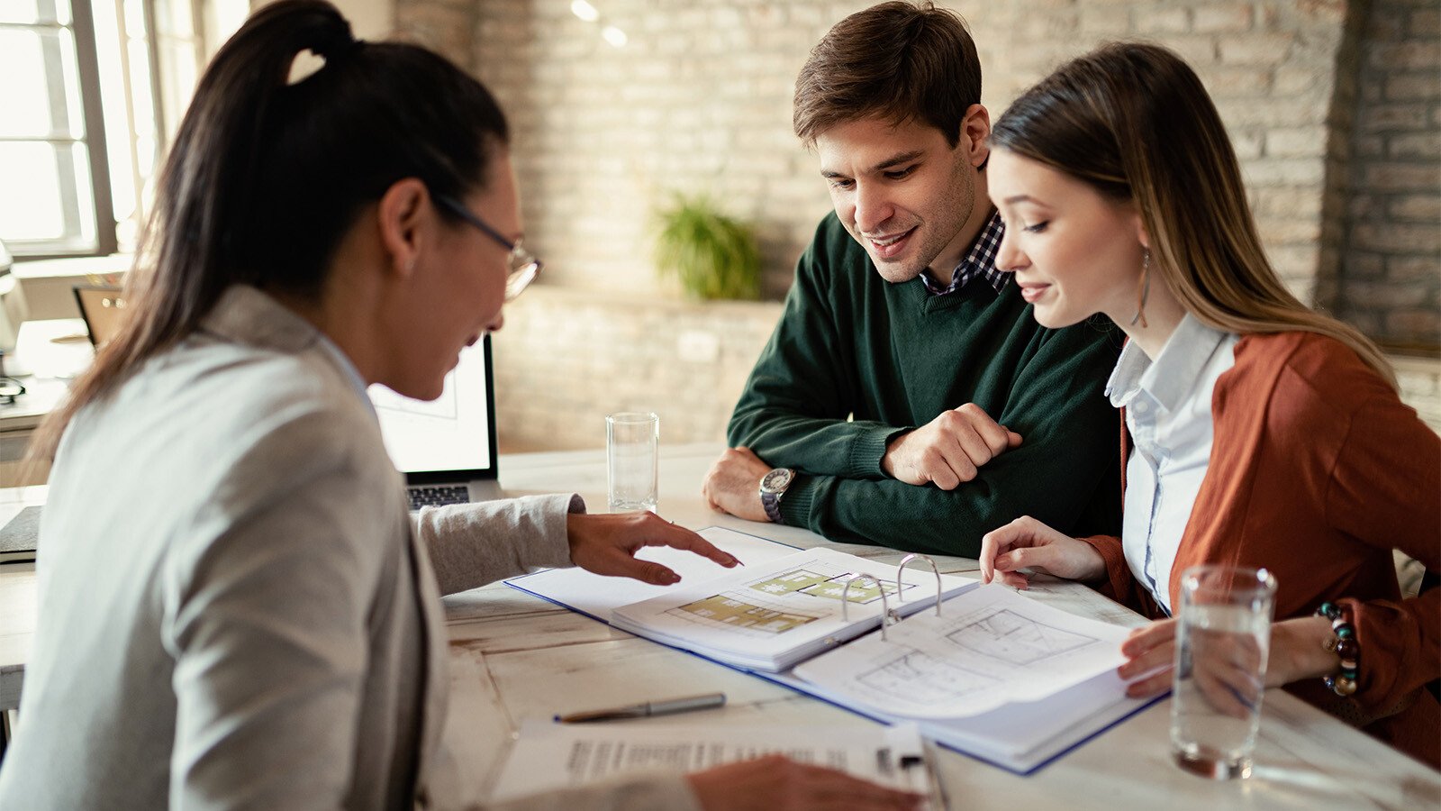 Couple meeting with an advisor